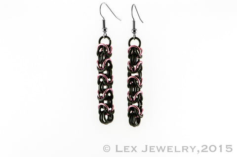 Modern Edginess Earrings - Pink